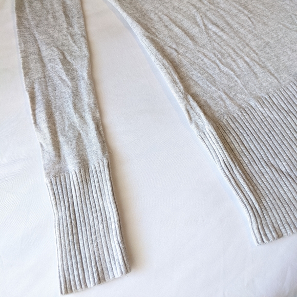 Cache Light Gray Sweater Top Small Ribbed Hemline - Picture 4 of 9